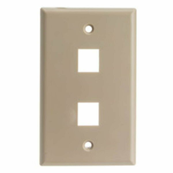 Cable Wholesale 1 Keystone Jack, Single Gang Decora Wall Plate Insert - White 302-1D-W